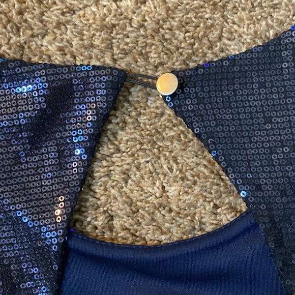 Foreign Exchange | Mini Blue Sequin Cocktail Dress - Picture 6 of 12